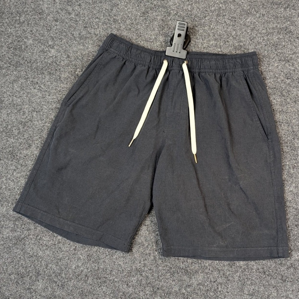 Fair Harbor Mens Charcoal Gray Elastic Waist Drawstring Shorts Estimated Medium